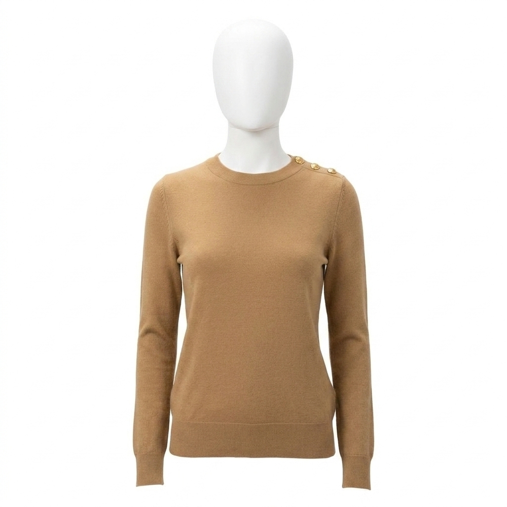 NEW BARBOUR heritage wool cashmere knit sweater in beige